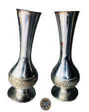 Metal Candle Holders Pair