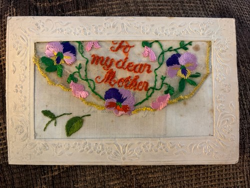 Wwi patriotic embroidered silk - embroidered,
