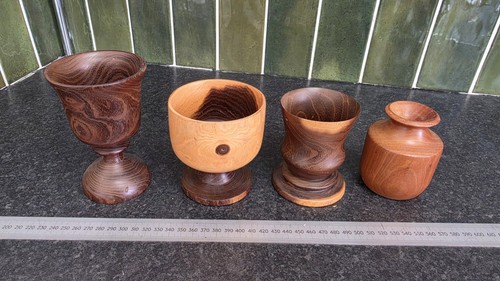 Turned wooden - 3x,