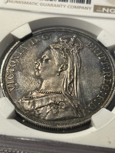 1887 jubilee head crown ngc - 1887,