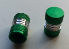 2 x Metallic GREEN Metal Steel