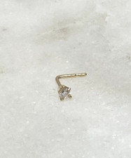 Diamond nose stud 9ct gold - diamond,