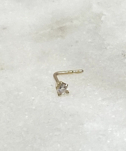 Diamond nose stud 9ct - nose, l