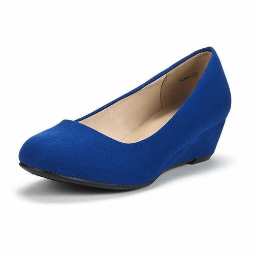 Women wedge heel slip round - wedge,