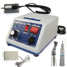 Dental Lab Marathon Micro Motor Drill Polisher Machine N3 & 35K RPM Handpiece UK