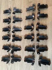 12 pairs Vintage Art Deco-style coppered carpet stair clips/grips with screws 