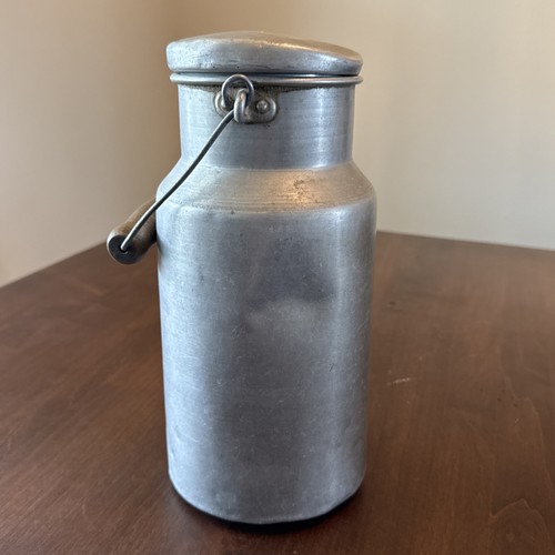 Vintage small metal milk pail - vintage,