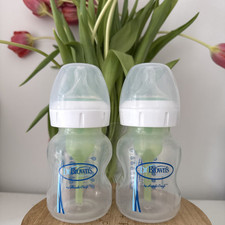 2x Dr browns Anti Colic Bottles Wide 150 Ml 5OZ Baby Feeding Milk Travel