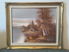 Vintage signed original oil - signed,
