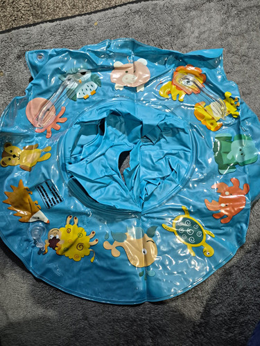 Blue round inflatable - round, baby