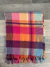 KILTANE Multicolored 100% Cashmere Checked Rectangle Scarf One Size