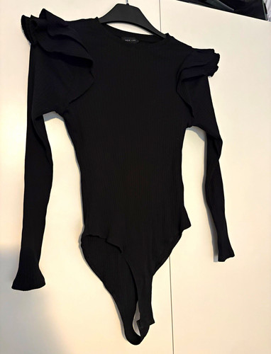 New look black ribbed long - new,