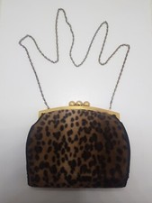 Leopard Print With Gold Chain Cross body Handbag 16.5cmx18.5cm