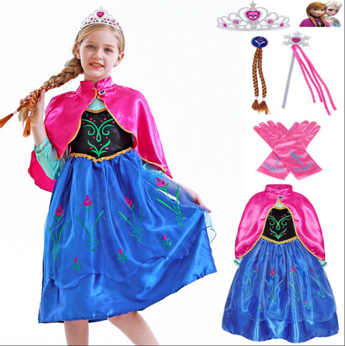 Kid girls frozen anna - anna, costume