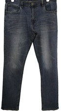 Mens Blue Jeans Slim Fit Waist 38/37in Leg33/34in George Used EBSK4057