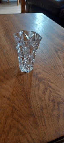 Cut glass vase - cut,