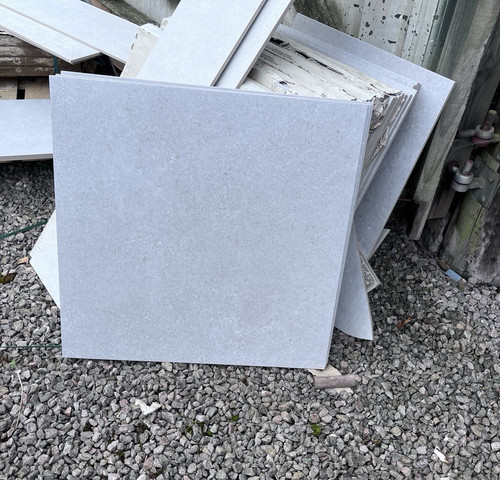 Grey matt ceramic square tiles - matt,