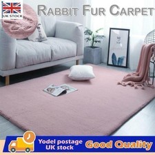 Soft Large Rabbit Rug Faux Fur