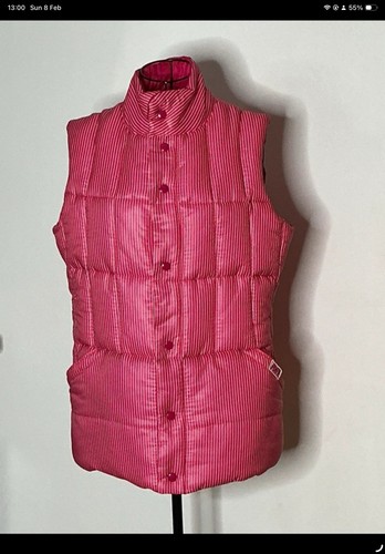 Puffa pink stripe gilet - puffa,