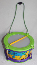 Large 10" Play Drum Toy with stick & Neck Cord  Kids Musical Instrument / Band