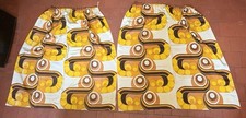 Vintage 1960’s Small Geometric Curtains - Lovely Condition