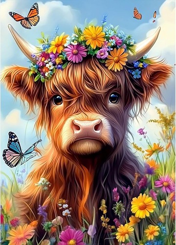 Highland cow diamond - diamond, kits