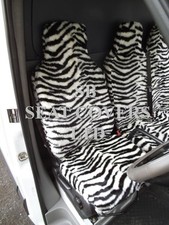TO FIT A VW LT35, 2002, VAN SEAT COVERS, ZEBRA FAUX FUR