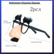 Halloween Disguise Glasses And Mustache Funny Adult Big Nose Festival Suppl