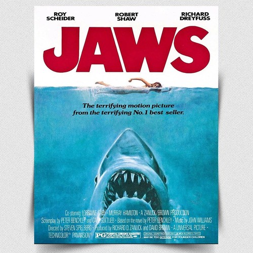 Jaws metal sign wall - jaws,