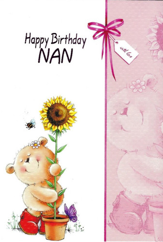 Happy birthday nan card x - happy,
