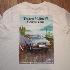 Ford Cortina Ghia 2.3lt V6 Official XXL T-Shirt - Free P&P