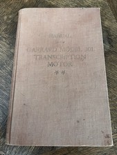 Garrard 301 record player turntable Instruction Manual 1957 - Grease Bearing