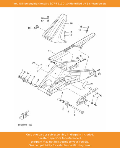 Yamaha rear arm - rear,