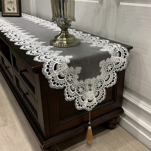 Polyester oval lace table for - polyester,