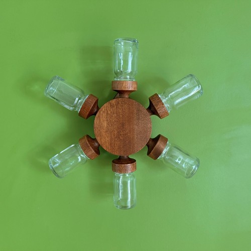 Japanese teak rotating spice - rotating,