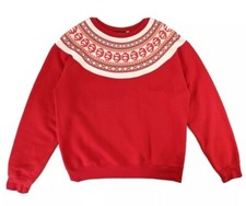 Bape - A Bathing Ape Red Crewneck Sweatshirt Jumper Mens Size Large L  