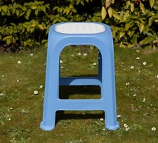 Large Tall Plastic Garden Stool Stackable Outdoor Indoor Chair Stool