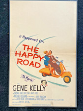 It Happened on the Happy Road Vespa Poster 1957 - Gene Kelly Original Laminated