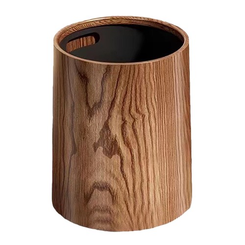 15l wood grain trash - wood, bin