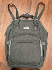 COSYLAND GREY NAPPY BAG MULTIPLE POCKET BACKPACK RUCKSACK USB ACCESS THERMAL VGC