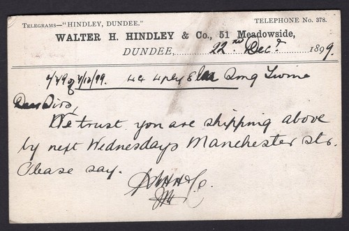 1898 card from walter h - from,