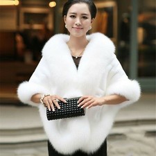 Faux Fur Long Shawl Stole Wrap