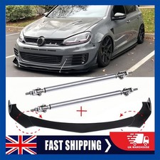 For Volkswagen VW Golf MK4 MK5 MK6 Front Bumper Lip Splitter Spoiler +Strut Rods