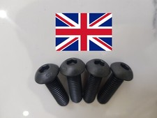Suzuki GSX-R750 L1 11 to 2018 pillion passenger foot peg bolts x4 NEW BLACK 