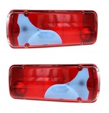 2x Rear Tail Lights 12V/24V for Truck Trailer Chassis MAN SCANIA DAF VOLVO bulbs