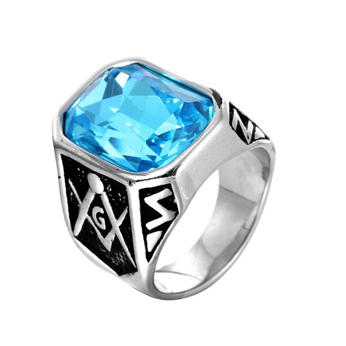 Men masonic stone - masonic, ring