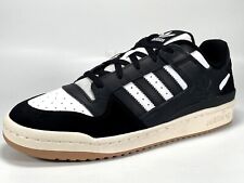 RRP £105 Brand New Adidas Forum Low Men's Black/White Leather Trainers Size 9