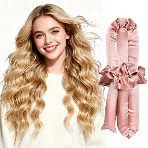 Rosy satin heatless curls - rosy,