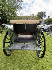 Vintage Rally Cart For 14 Ha D To 15.2 Horse - Green With White Leather Seats