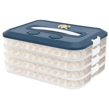 Ladieshow Dumpling Storage Box,4-Layer Food Storage Containers with Lids, Cookie